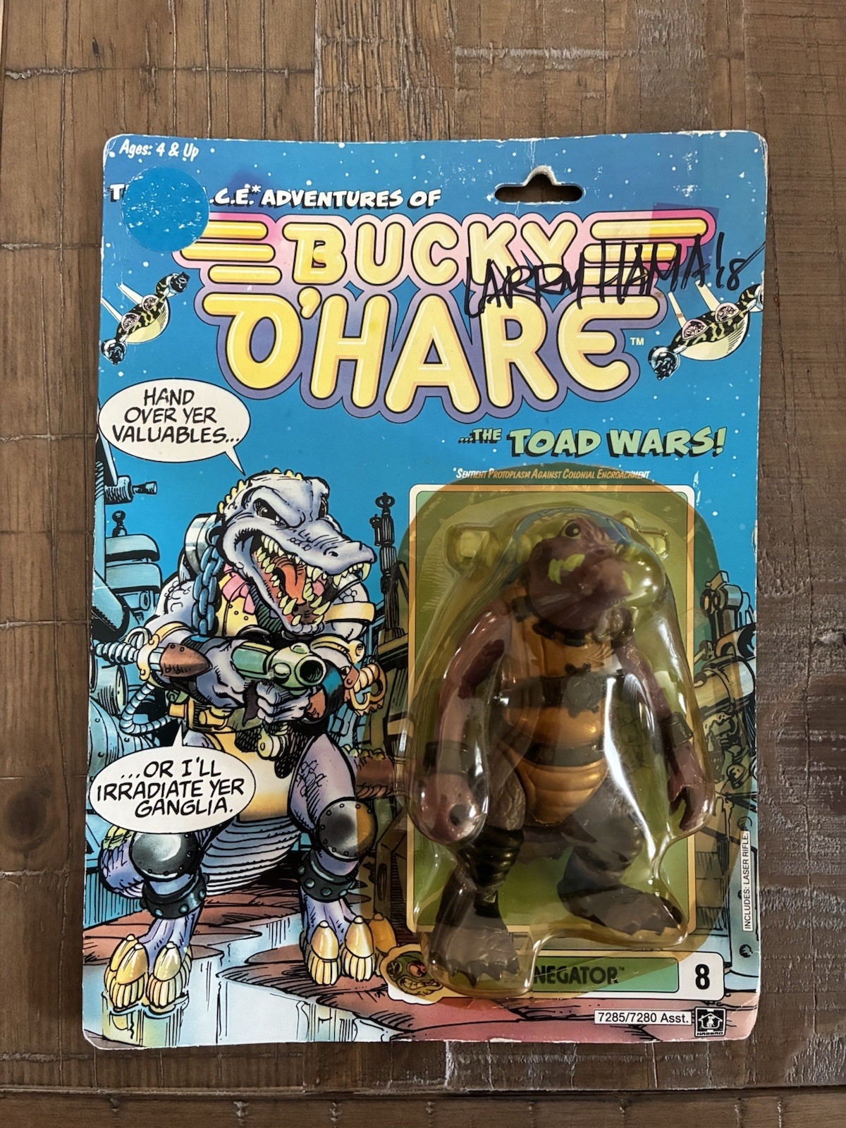 1990 Bucky O’Hare Al Negator Figure Signed By Larry Hama Beckett Authenticated
