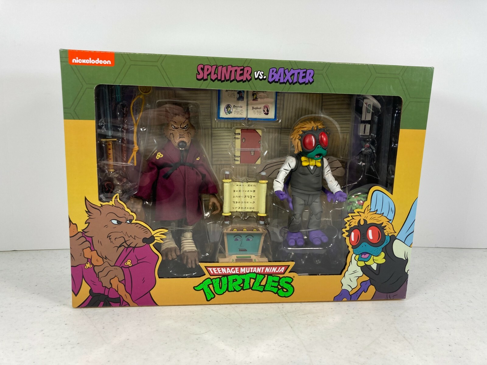 TMNT NECA Cartoon Splinter and Baxter Original Release
