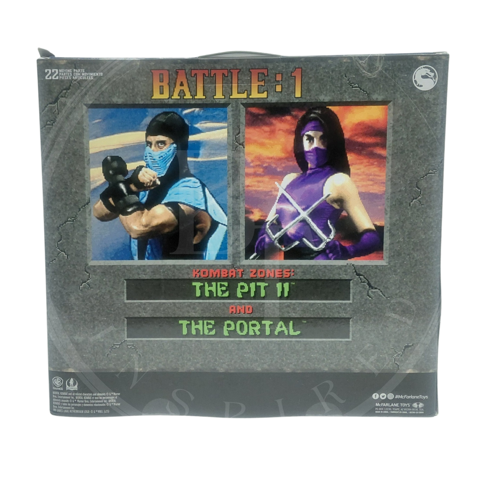 Mcfarlane Mortal Kombat Klassic Sub-Zero vs Mileena Deluxe 2-Pack 7&Prime; DUTIES PAID