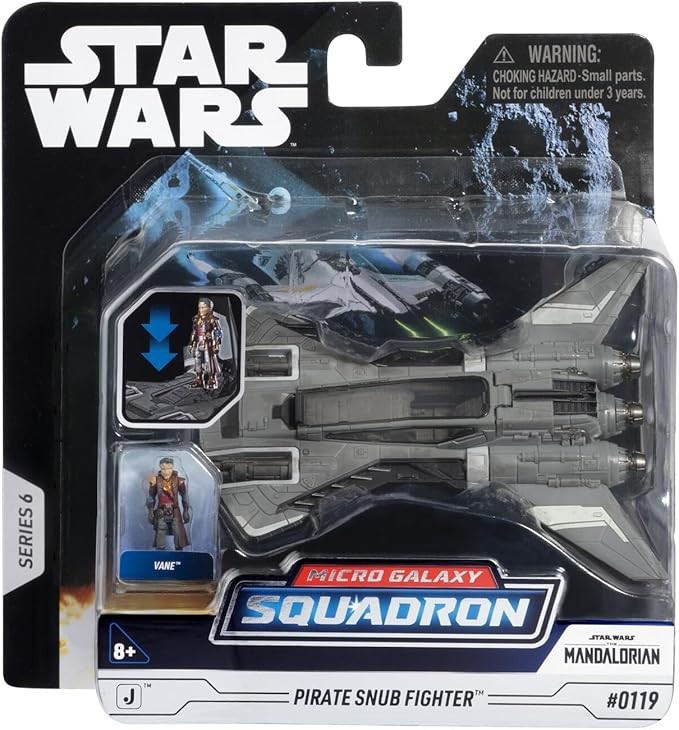 S06 #0119 Star Wars Micro Galaxy Squadron Pirate Snubfighter Vehicle with Figure