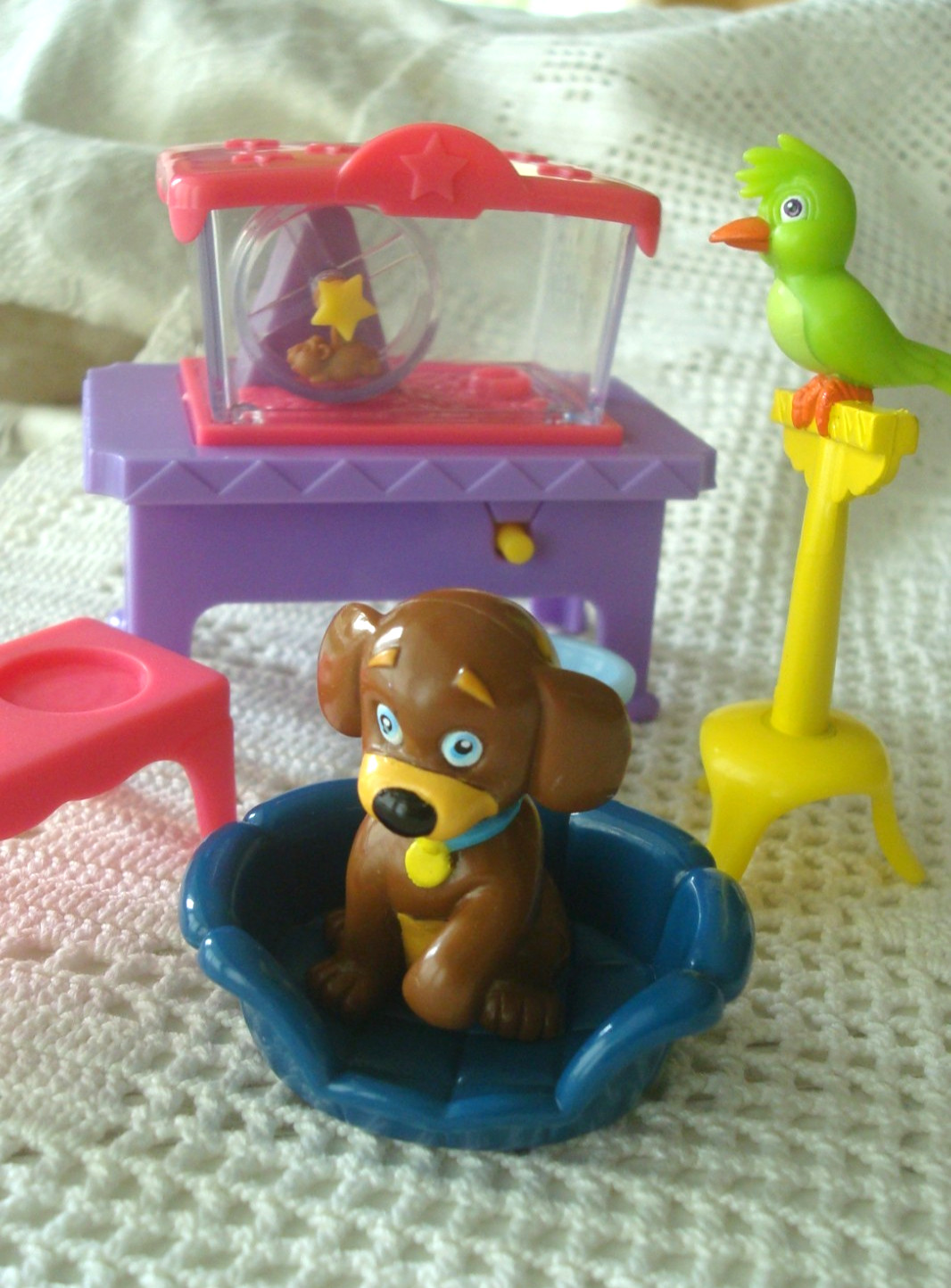 6 PC Lot Dora The Explorer Talking House Pet Room Set Dog Bird Hamster VHTF wow