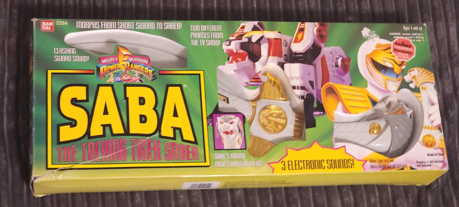 Bandai Mighty Morphin Power Rangers 1994 SABA The Talking Tiger Saber