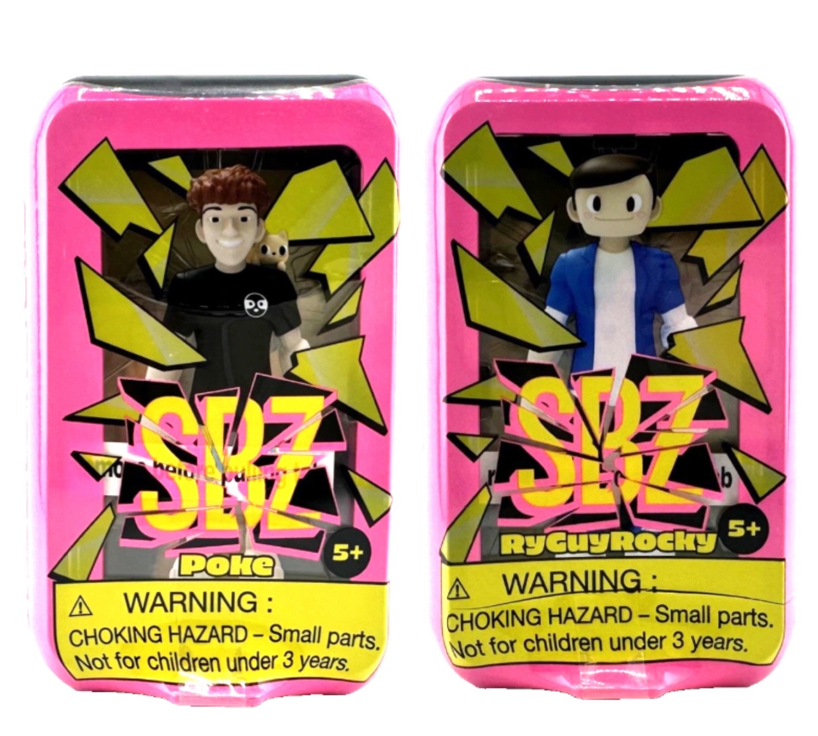 ScreenBreakz Gamerz Collectible Figure Poke & RyGuyRocky – Lot of 2