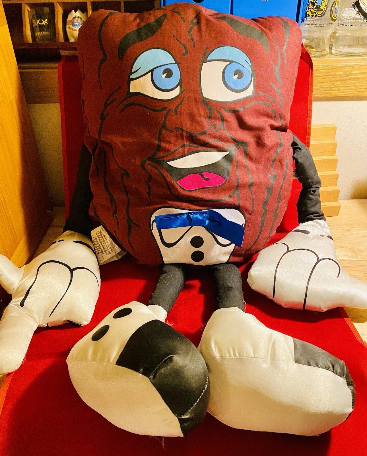 Vintage California Raisins 26&Prime; Plush Pillow Doll Applause 1987 Vivid Color
