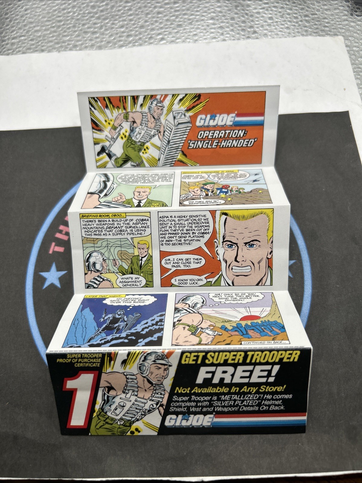 GI Joe ARAH. 1988 Super Trooper Action Figure. Order Form. Figure Insert (7)