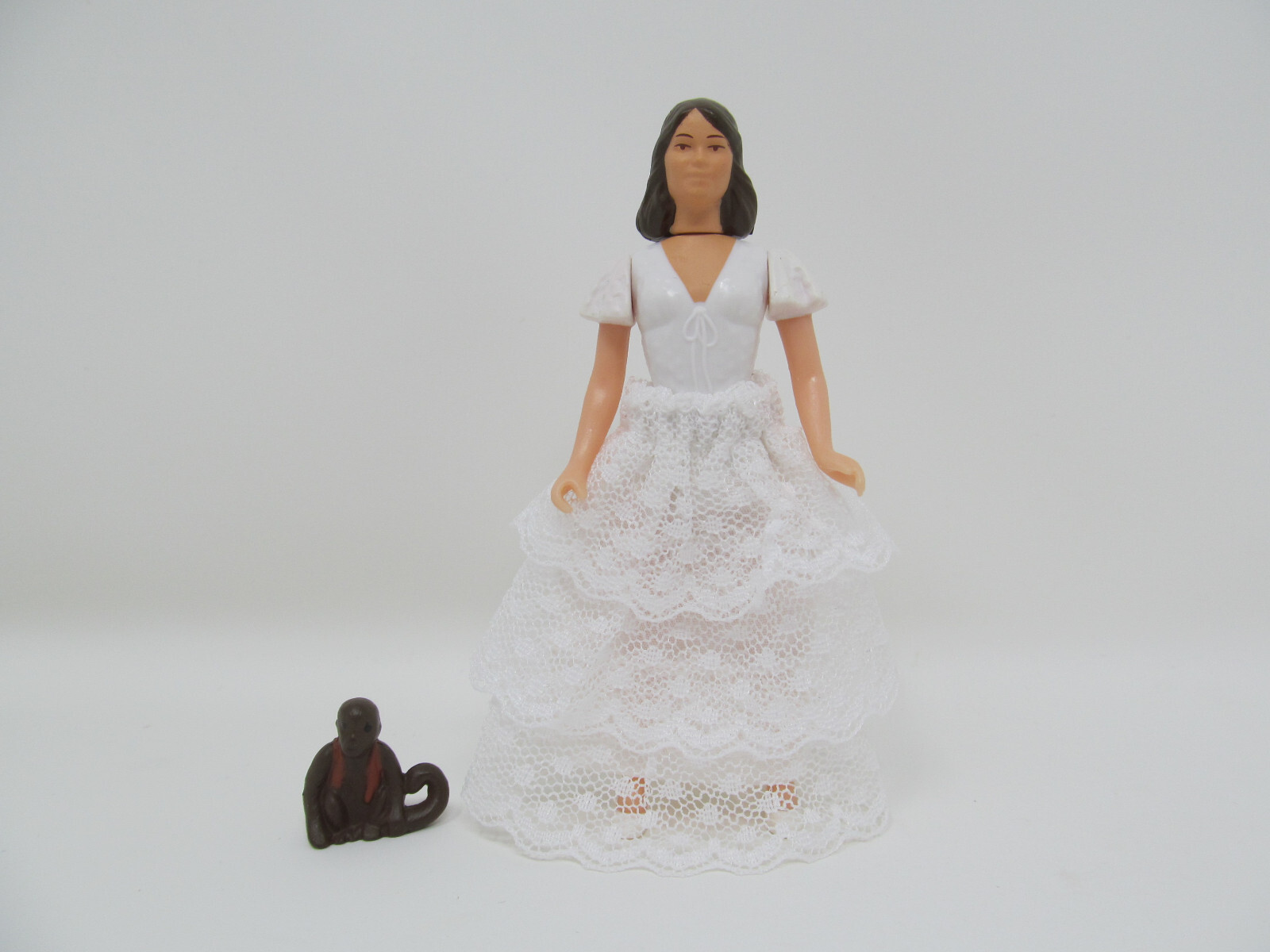 Stan Solo Marianne with monkey and white dress. Vintage-style action figure
