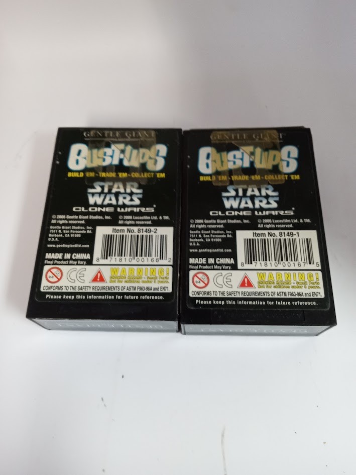 Star Wars Clone Wars BUST-UPS Gentle Giant Yoda & Clone Trooper Lot of 2 SEALED