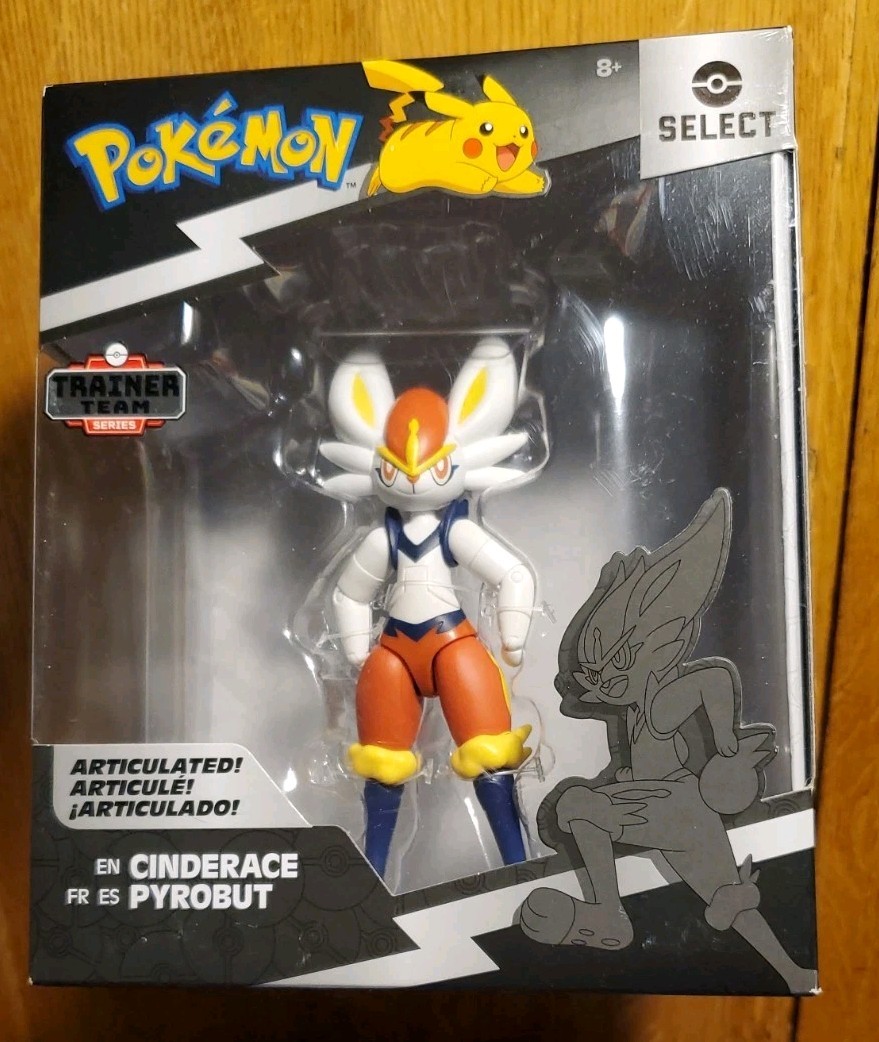 Pokemon Select Cinderace 6” Articulated Action Figure Trainer Team Series