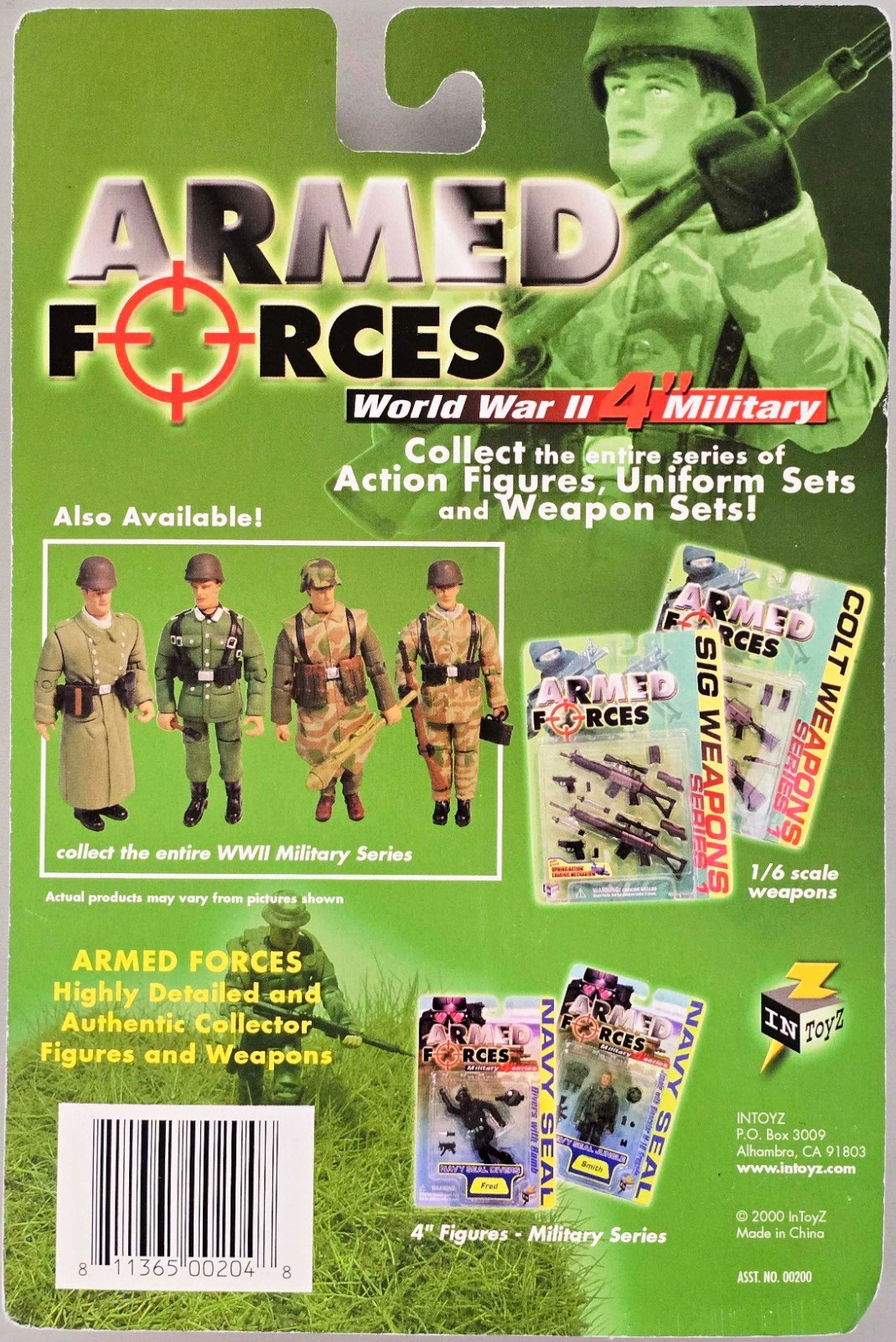 Vintage InToyZ Armed Forces Infantry World War II Military 4&Prime;-1:18 Action Figure