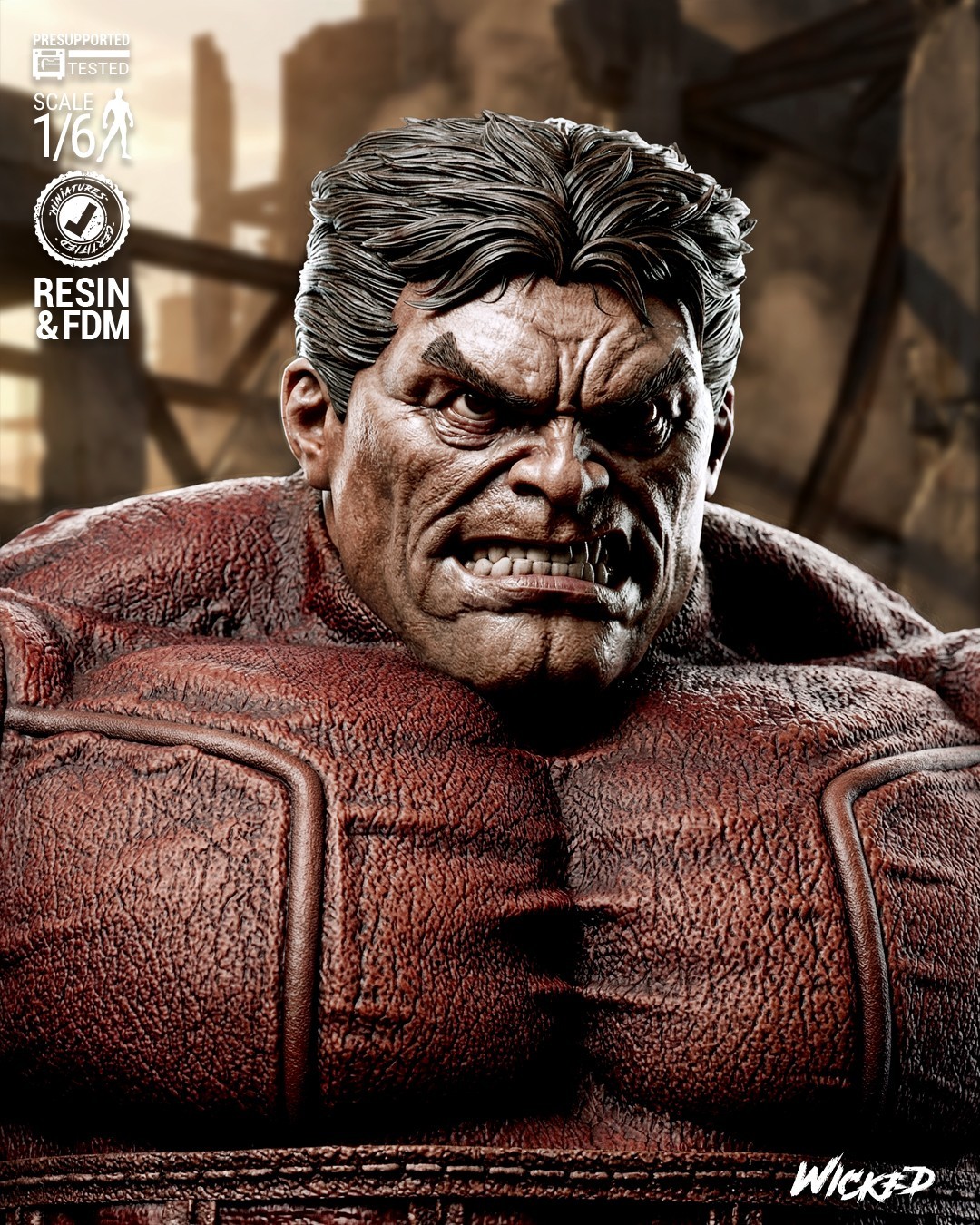 3D Printed Fan Art Juggernaut Comic Version Sculpture by Wicked3d
