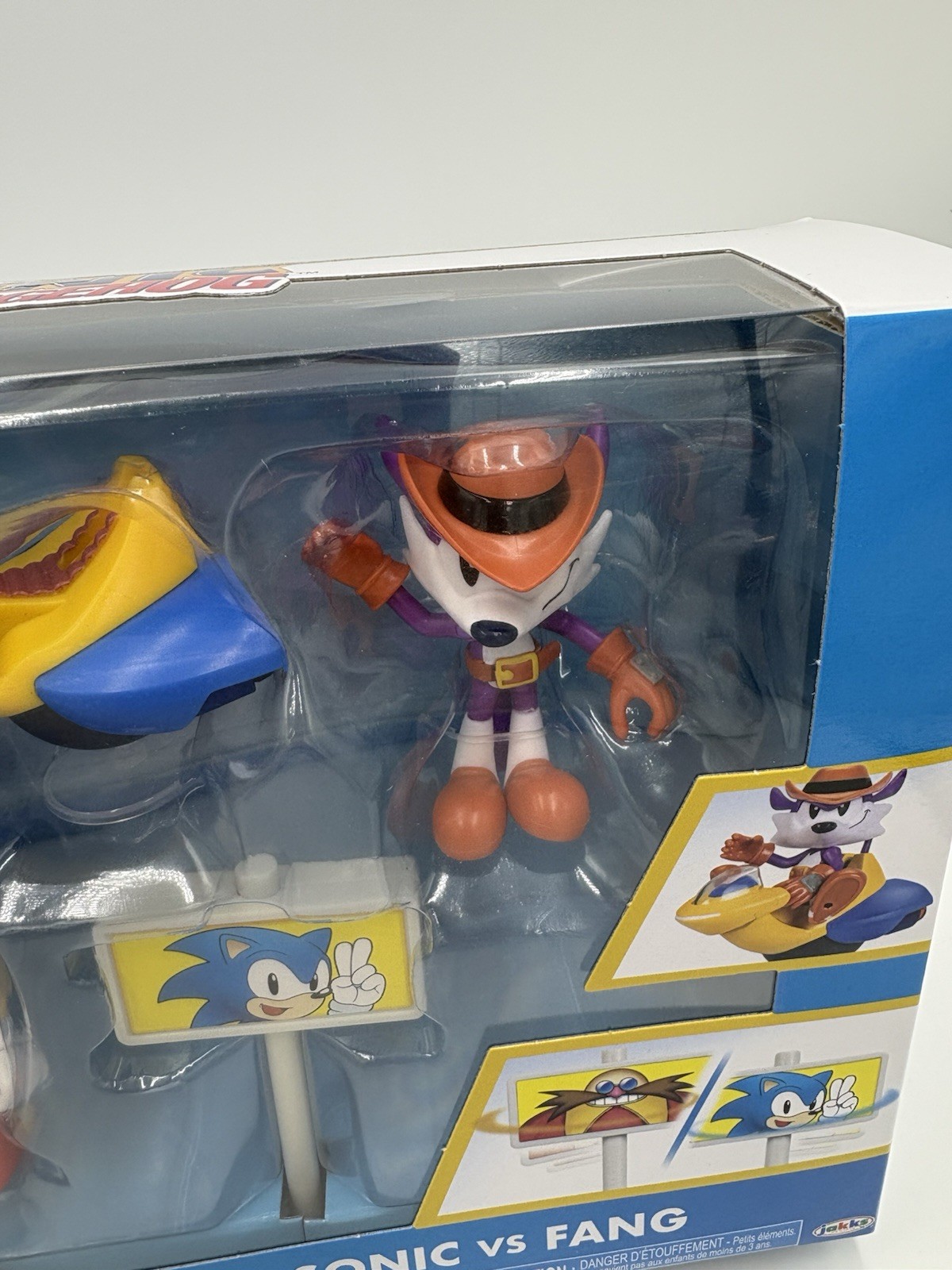 Sonic The Hedgehog Classic Jakks Pacific Sonic vs Fang 2.5&Prime; tall Playset