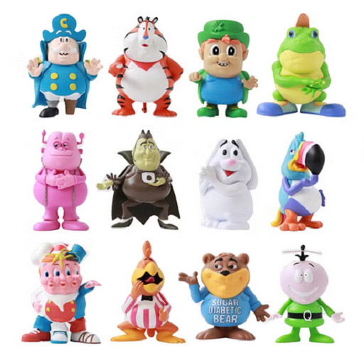 Ron English Cereal Killers Complete Set 12 Mini Figures Sealed Popaganda Vinyl