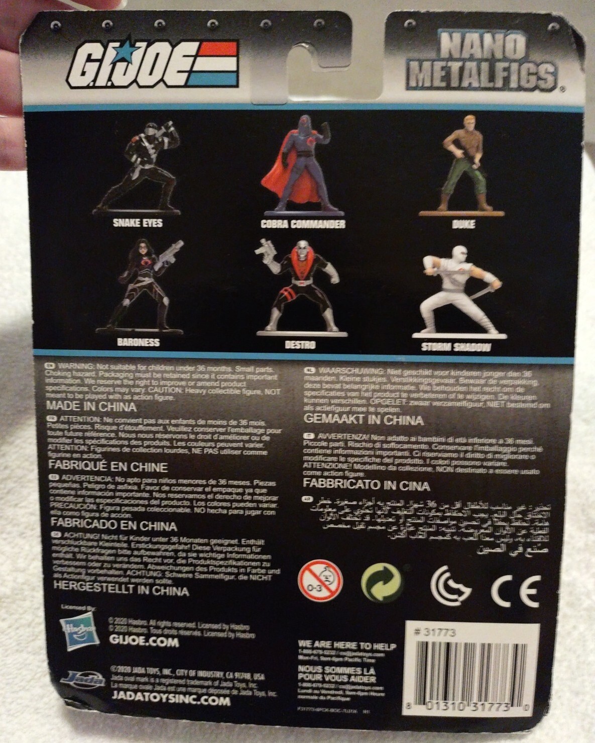 GI JOE Jafa Nano Metalfigs Cobra Commander Snake Eyes Storm Shadow NIB 2020