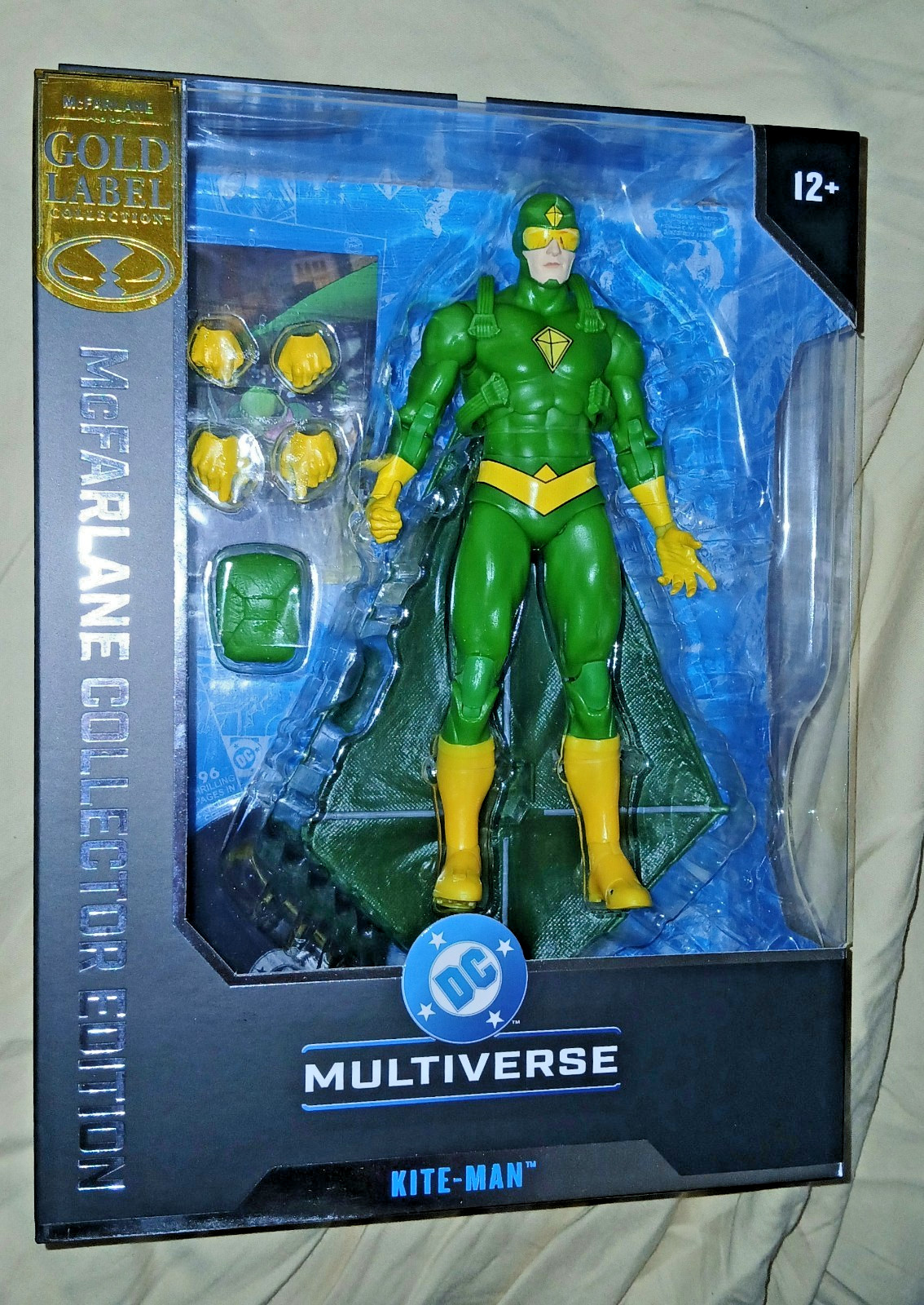 McFARLANE DC MULTIVERSE COLLECTOR EDITION # 43 KITE-MAN GOLD LABEL 7&Prime; FIGURE