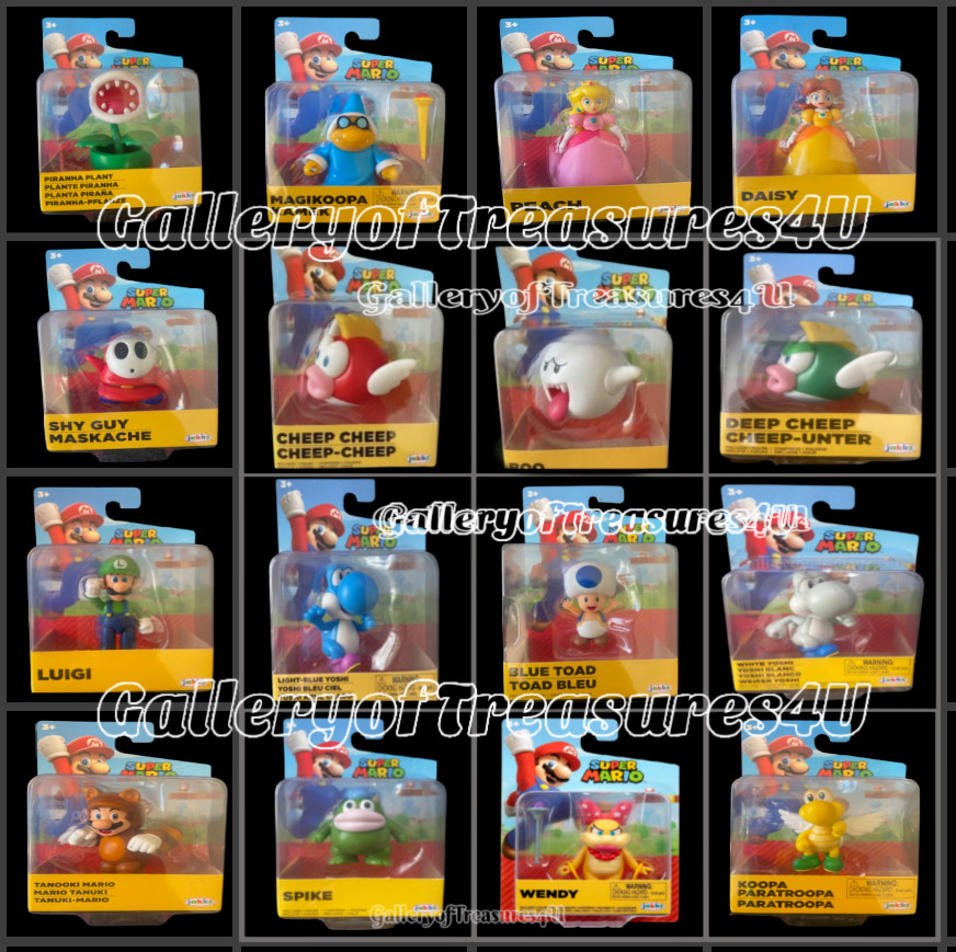 Super Mario 2.5&Prime; Figure Magikoopa Peach Daisy Shy Guy Cheep Boo Wendy Spike Toad