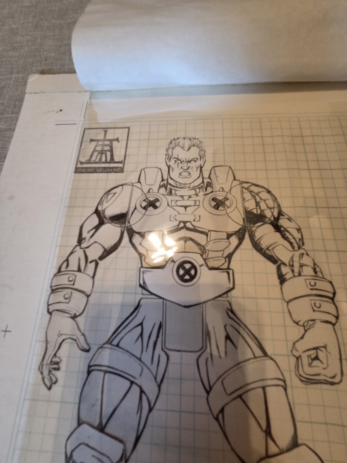 Cable Toy Control Art Prototype Drawing Vintage Toy Biz Marvel