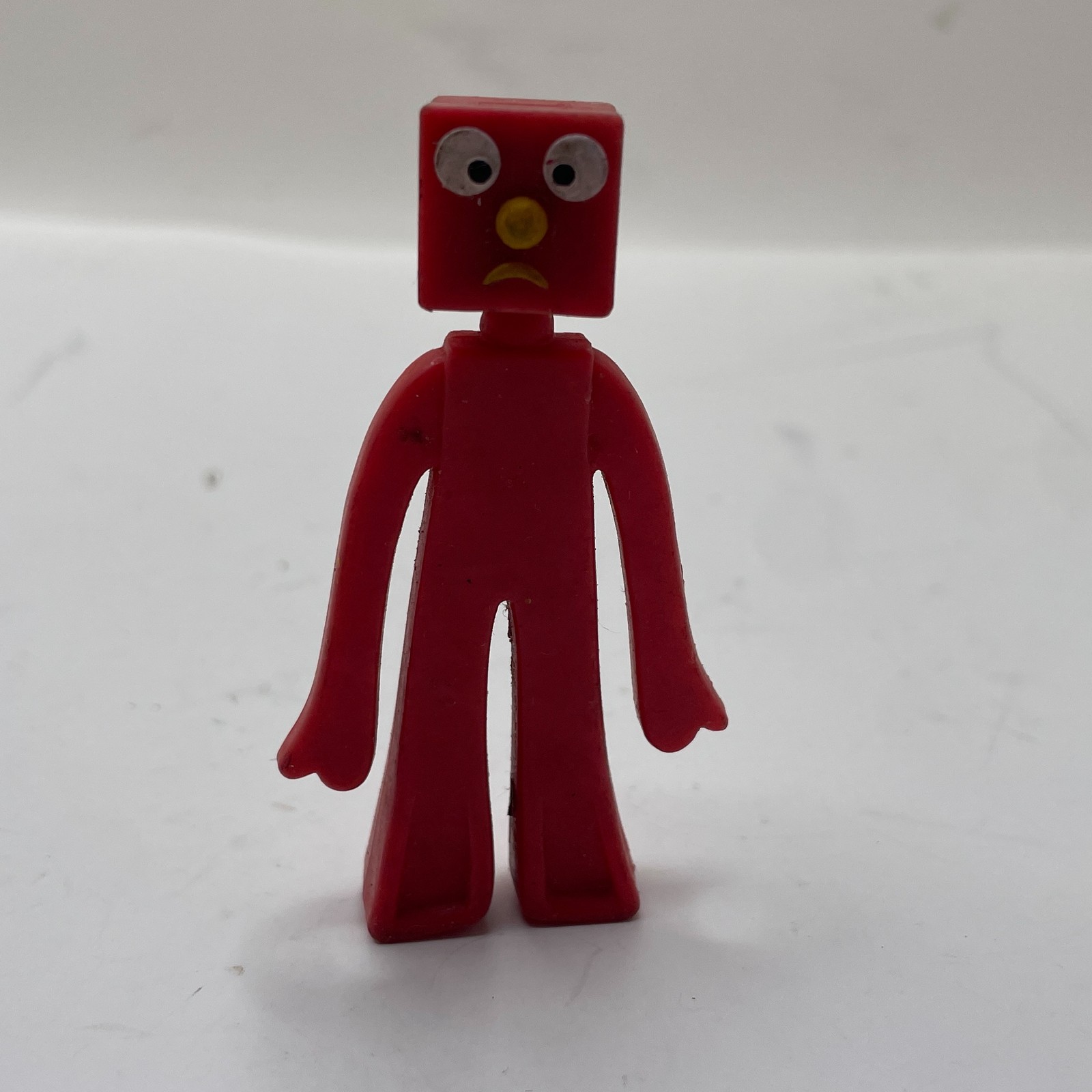 1988 Gumby Blockhead Bendable Red Prema Toy 4.5in Vintage Figure
