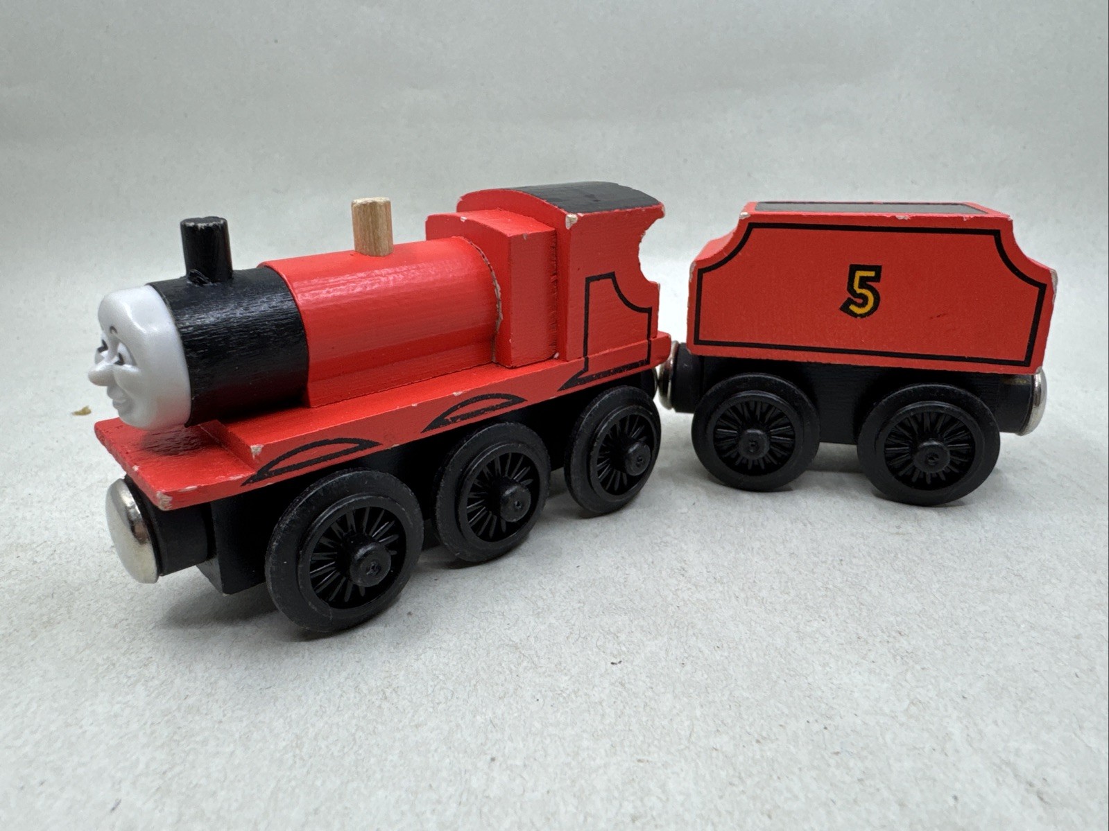 JAMES with UNPAINTED STACK! 1st Edition! Flat Magnets Staples Thomas Wooden 1992