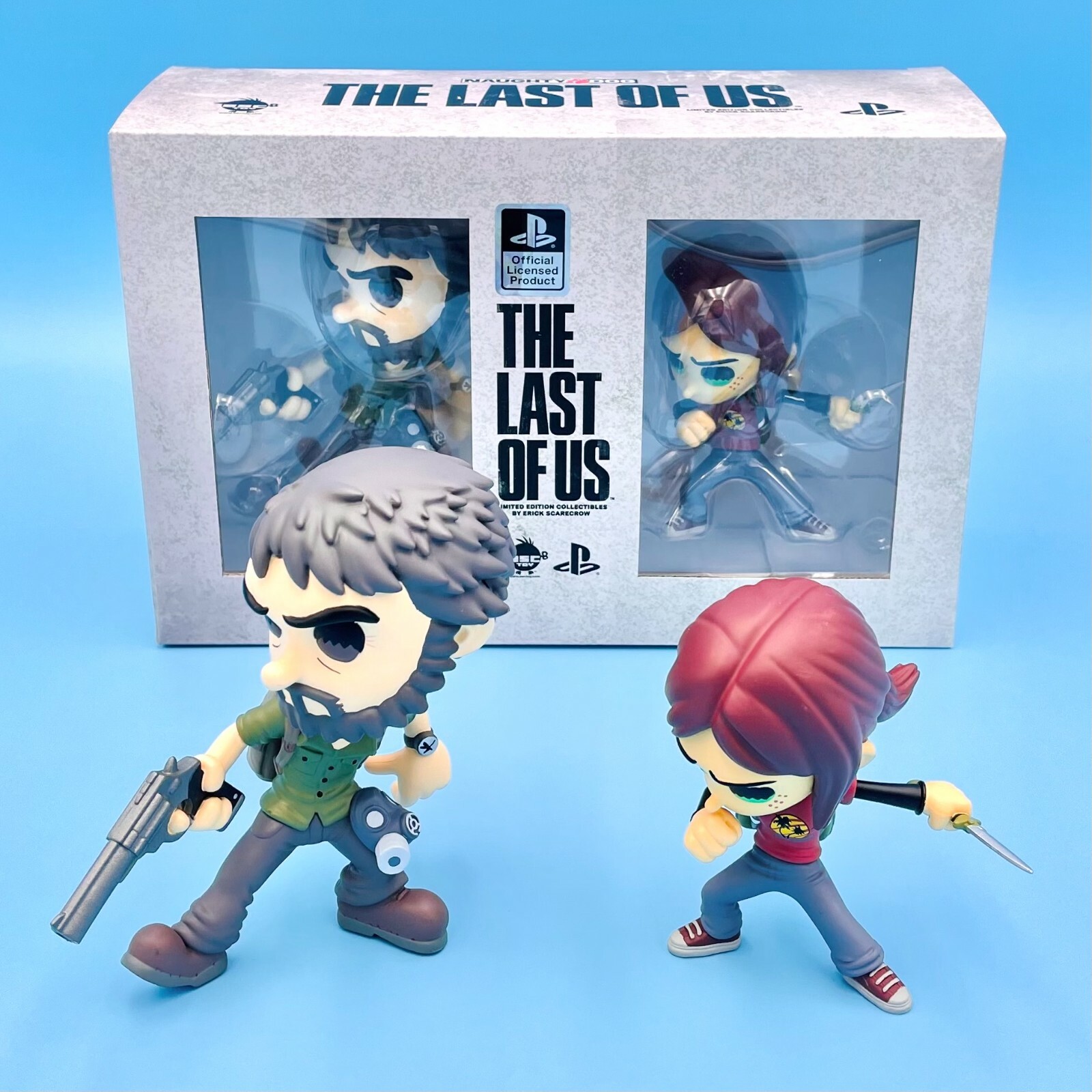 The Last of Us Part 2 II Ellie and Joel Vinyl Figure Set Official Sony Statue