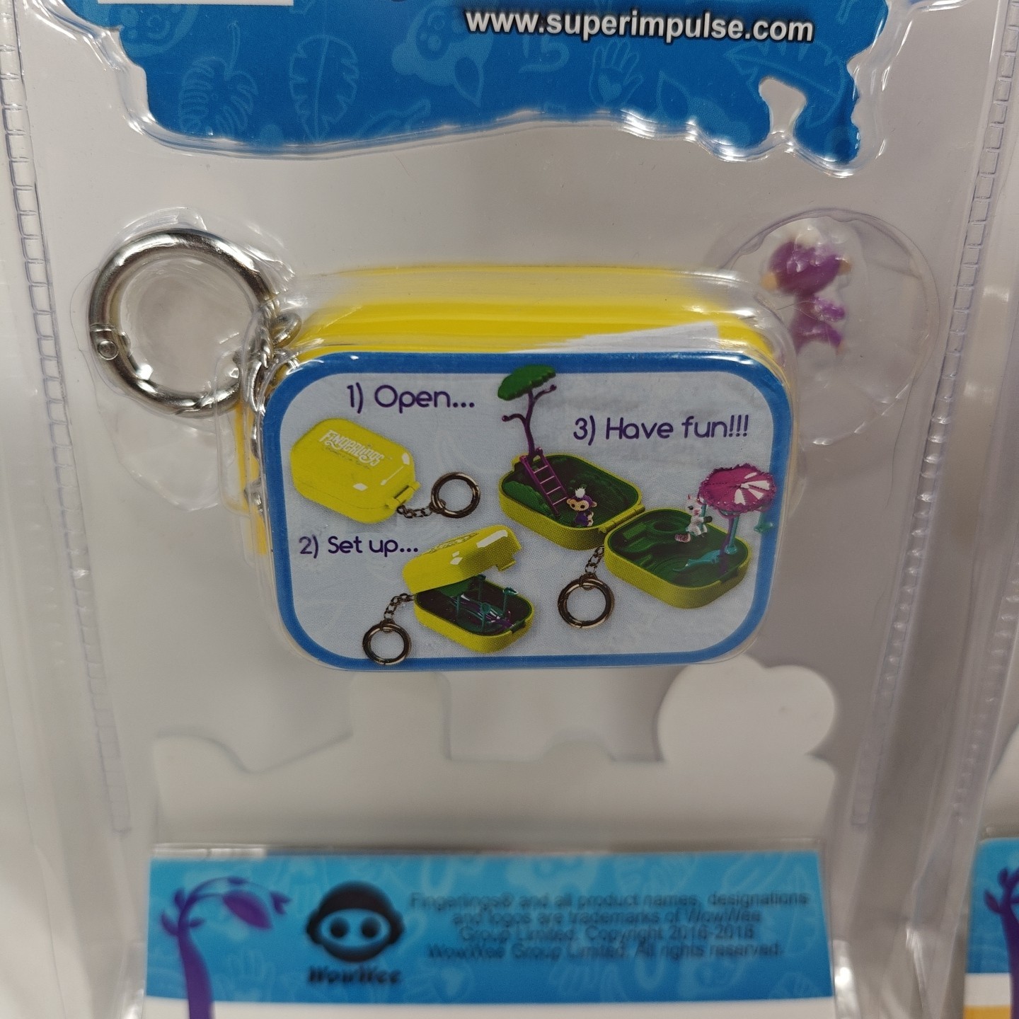 Worlds Coolest Fingerlings Keychain Play Set 2 Pack Bundle Play Ground Sets