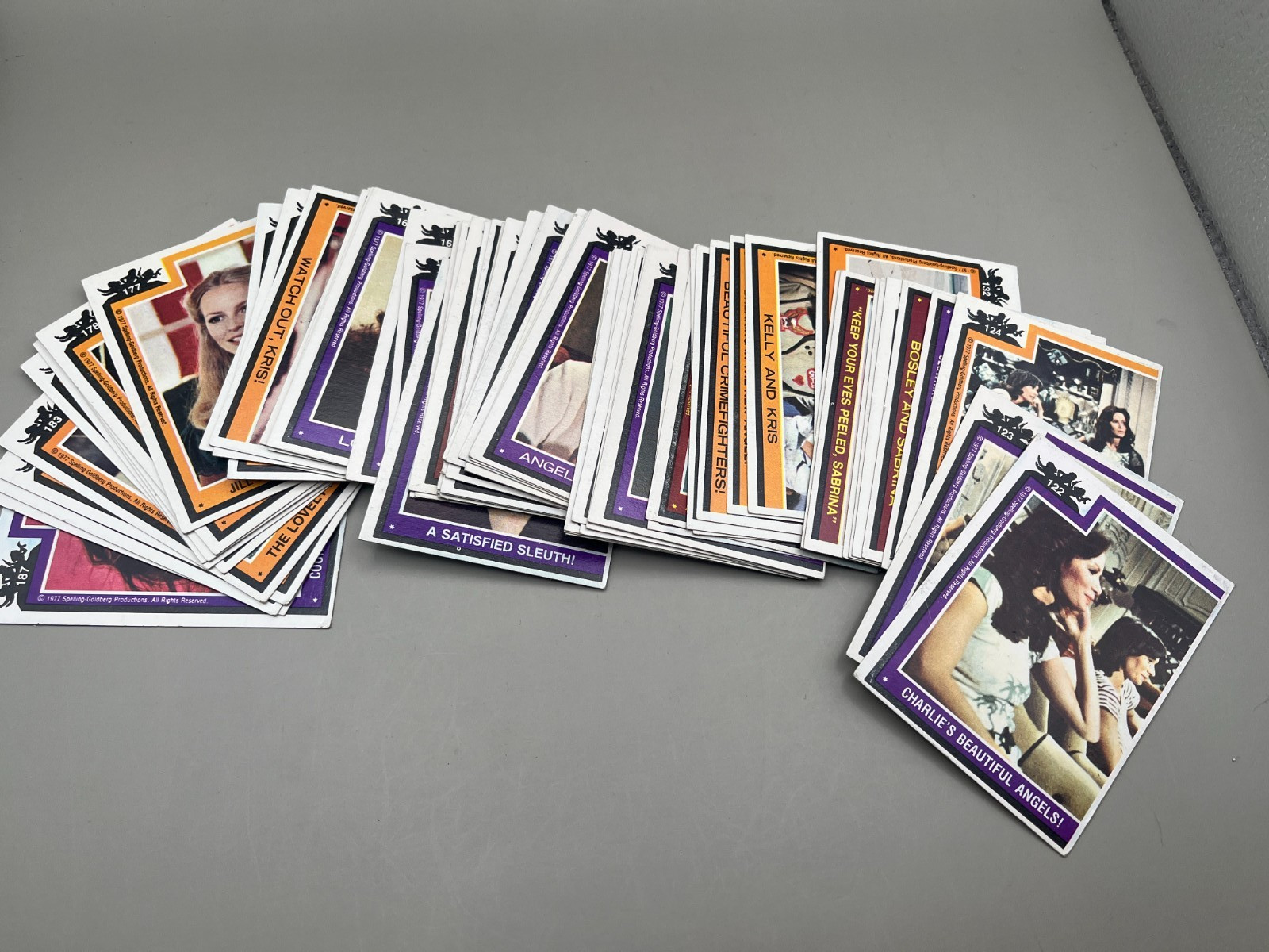 1977 Topps Charlie&rsquo;s Angels Trading Cards Lot 65 Cards 122 thru 187