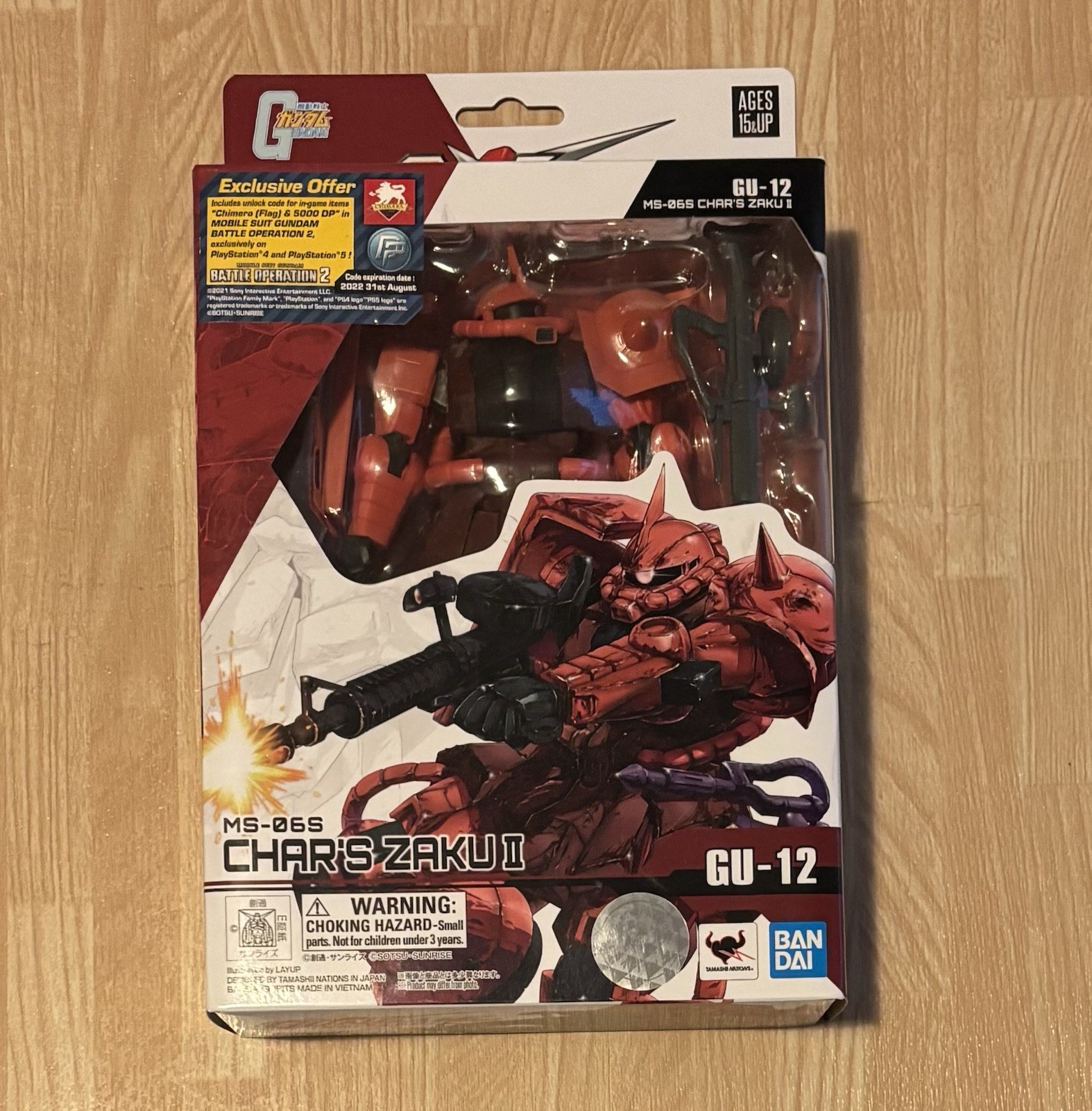 Gundam Universe 1:12 MS-06S CHAR&rsquo;S ZAKU II (Gu-12) Bandai Sealed New.