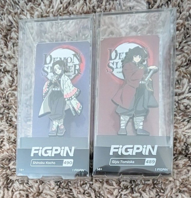 Unopened Figpin Demonslayer Shinobu And Giyu Collectible Figures 490 & 489