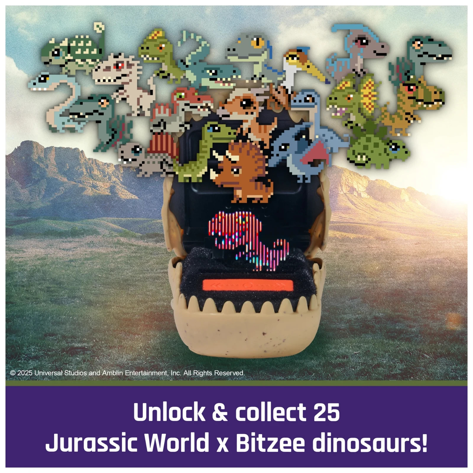 BITZEE Jurassic World Interactive Dinosaur Toy with 25 Dinosaurs Inside Reacts