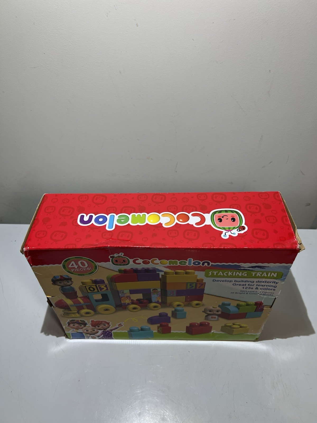 CoComelon Stacking Train, 40 Piece Large Building Block Set…NEW IN BOX