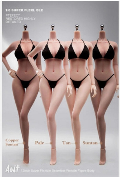 1/6 Flexiable Female body seamless makeup woman figure Mid breast