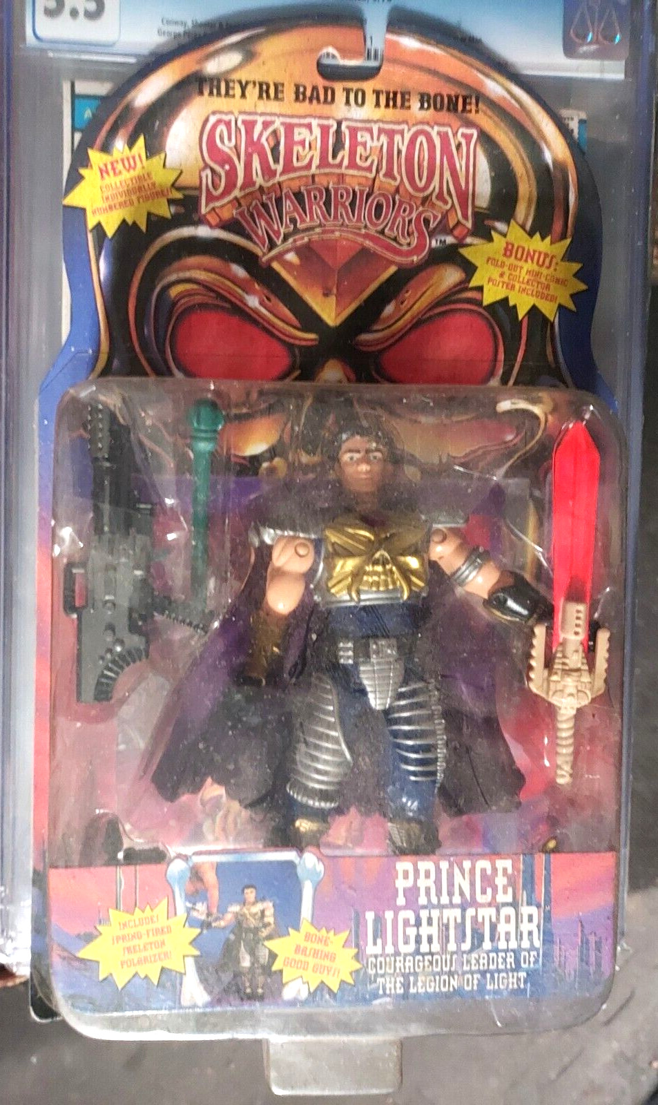 SKELETON WARRIORS PRINCE « LIGHTSTAR » 6&Prime; FIGURE 1994 PLAYMATES NEW SEALED NIP