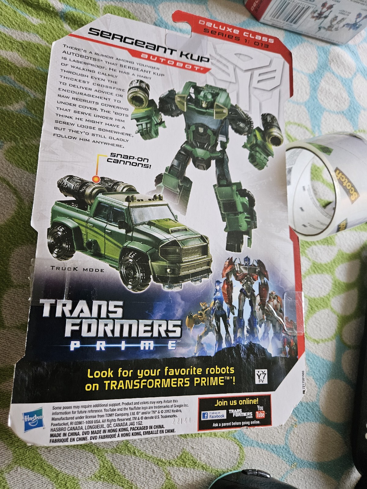 Transformers PRIME Deluxe Sergeant Kup MOSC SEALED 2011
