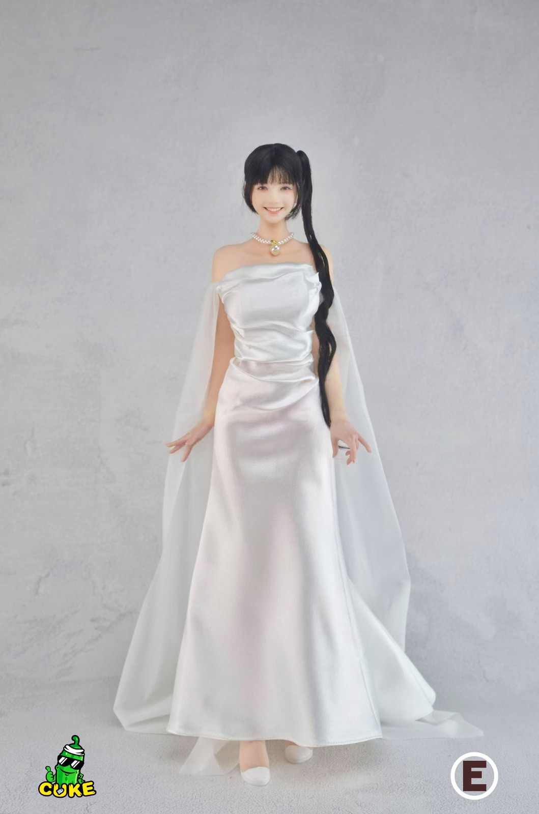 1/6 CUKE TOYS Satin Slim Wedding Dress Suit Fit 12 » Female Girl Figure Body