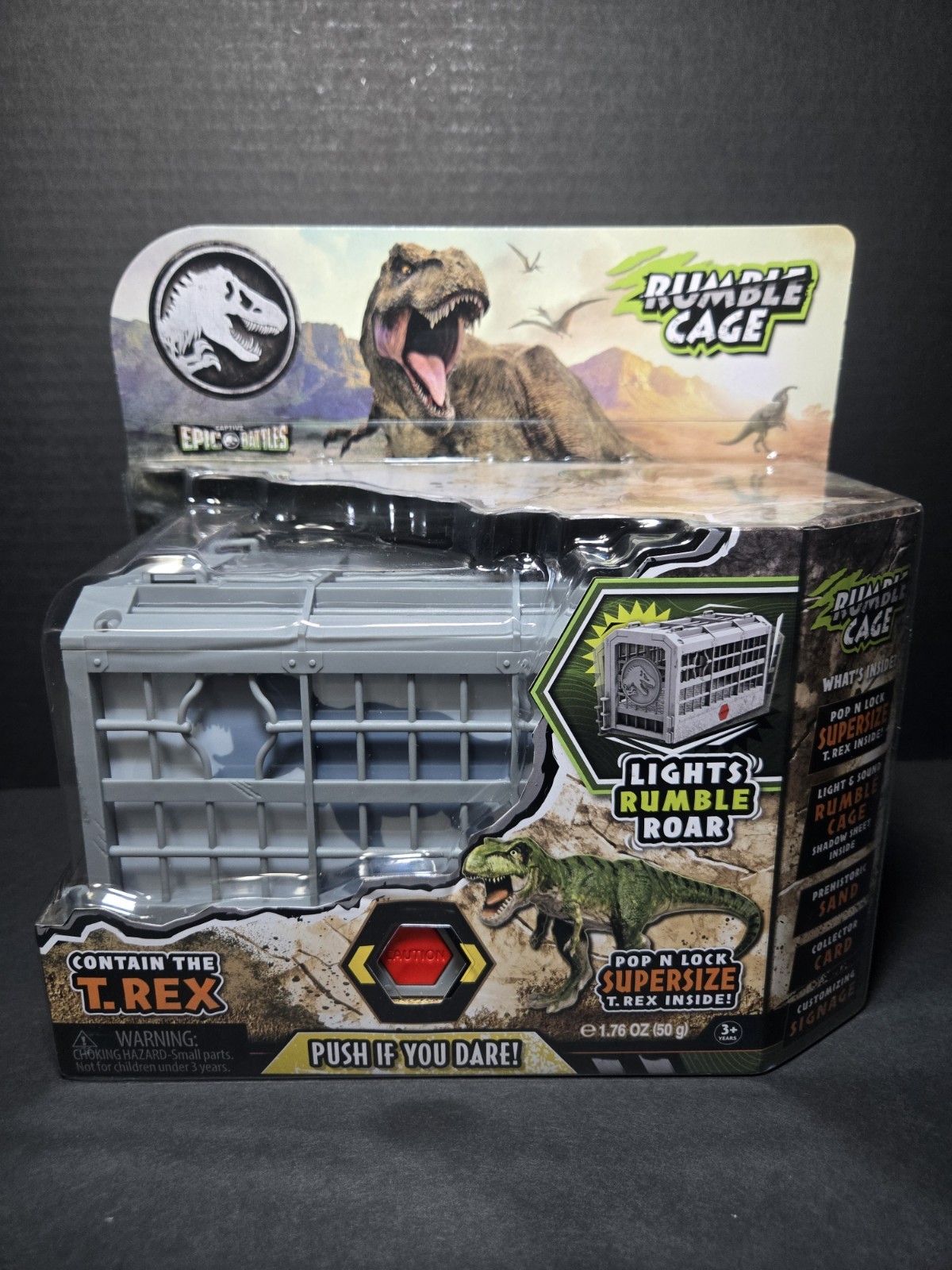 Jurassic World Captivz Epic Battles T-Rex Rumble Cage Lights and Sounds