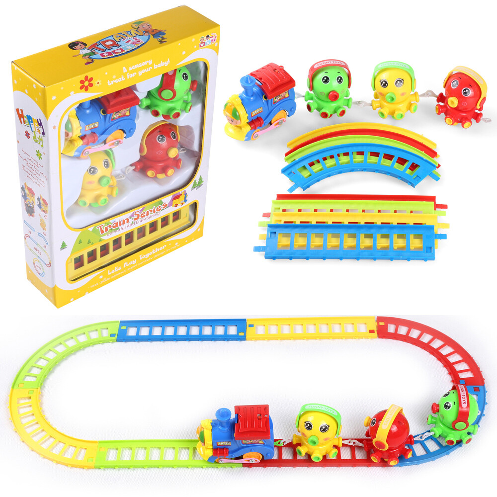 12 Pcs Octopus Musical Animal Friend Train And Track Play Set Kids Toddler Gift