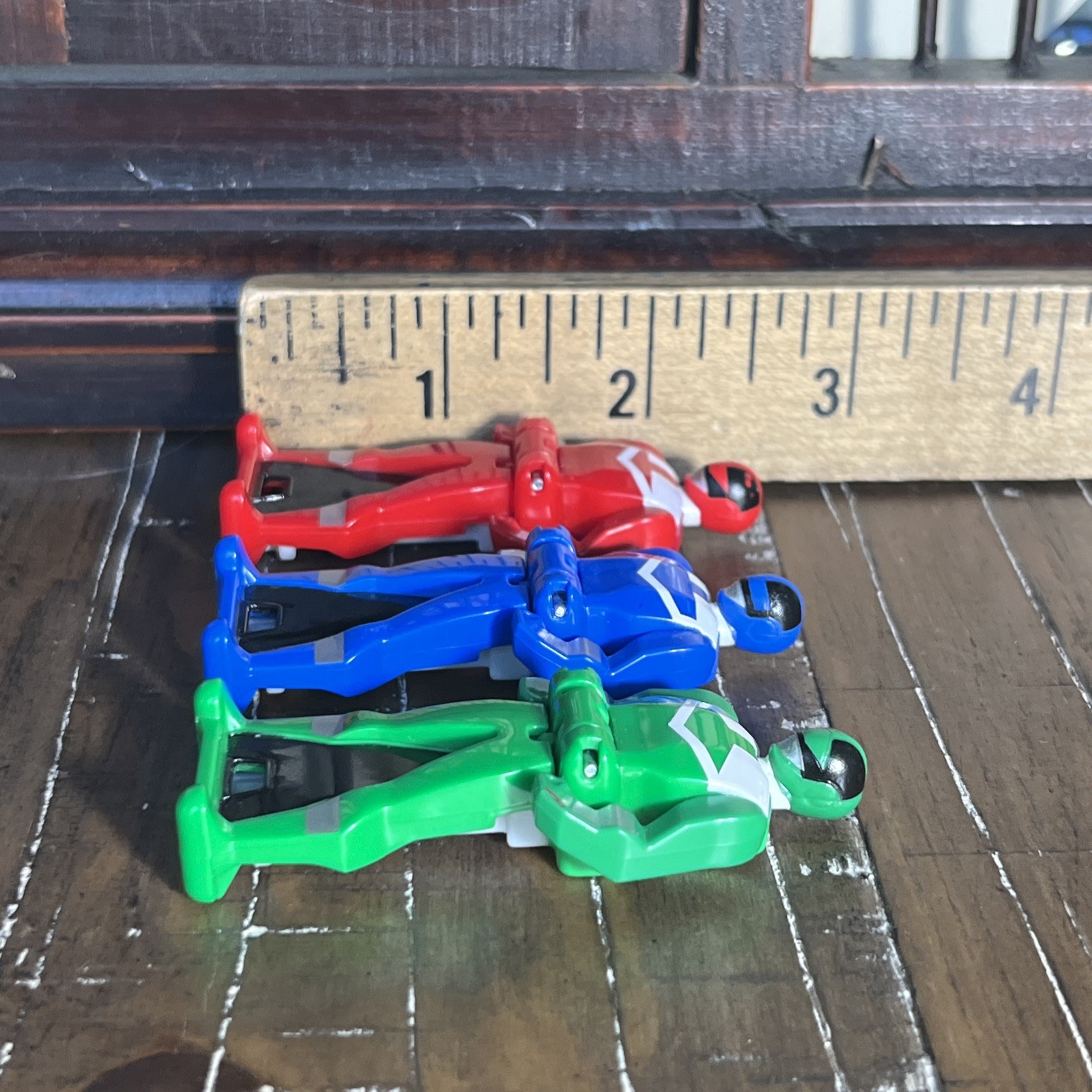 Power Rangers Time Force Red, Green, Blue Super Megaforce Ranger Key Lot