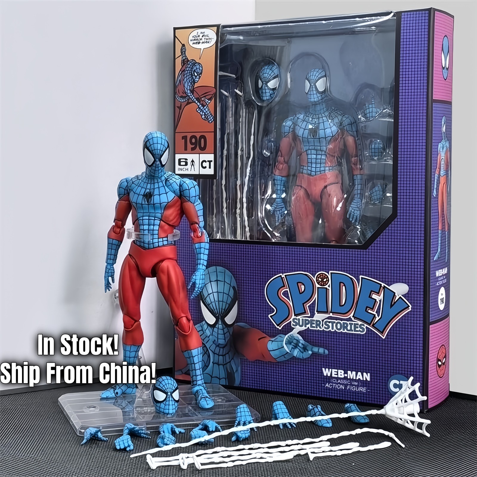 CT Toys No.190 Web-Man Comic Ver. Spider-Man 1/12 Action Figure Boxed IN STOCK