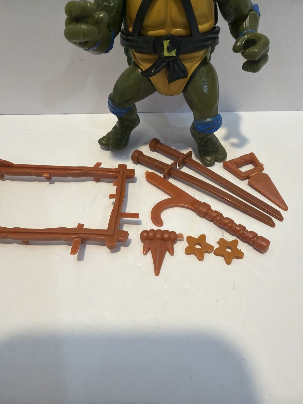 tmnt leonardo 1988 Soft Head 100% Complete Vintage Playmates