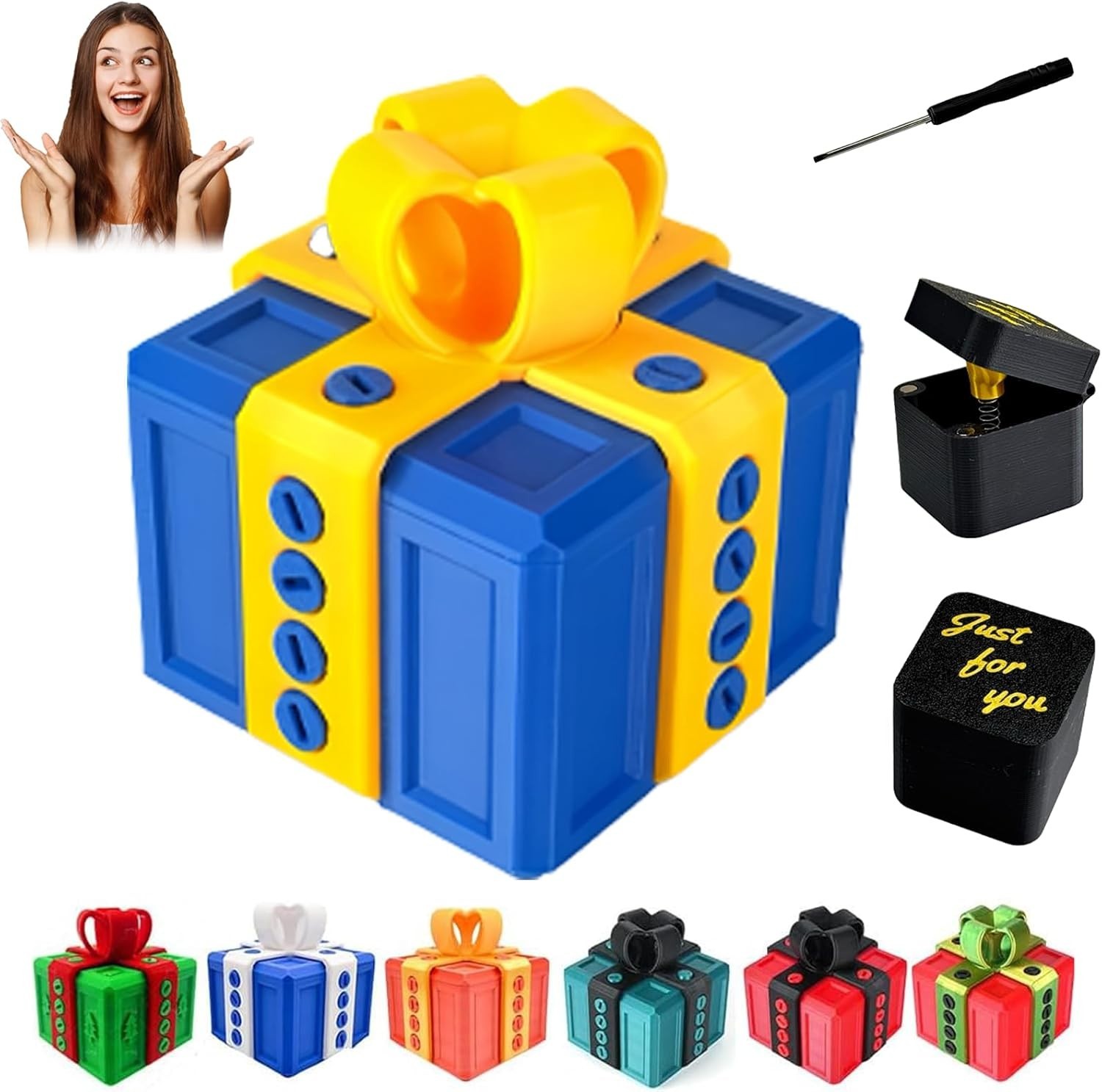 Gotcha Box The Annoying Present,Annoying Gift Box with 3D Printed Screws & Po…