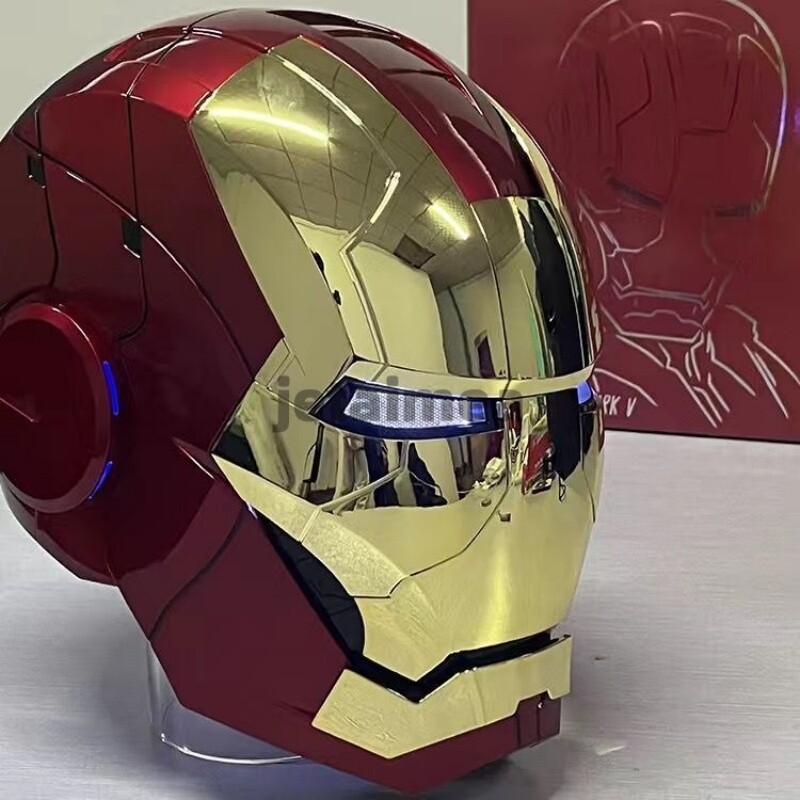 US! Iron Man Gold Mask Christmas AUTOKING MK5 1:1 Helmet Wearable Voice-control