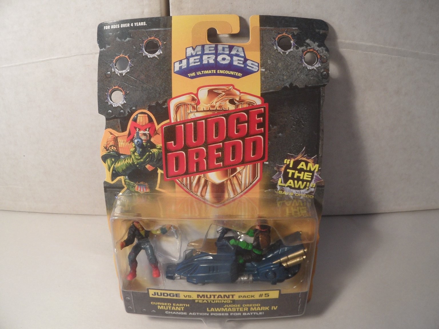 Mattel Judge Dredd Lawmaster Mark IV Cursed Earth Mutant Mega Heroes Pack #5