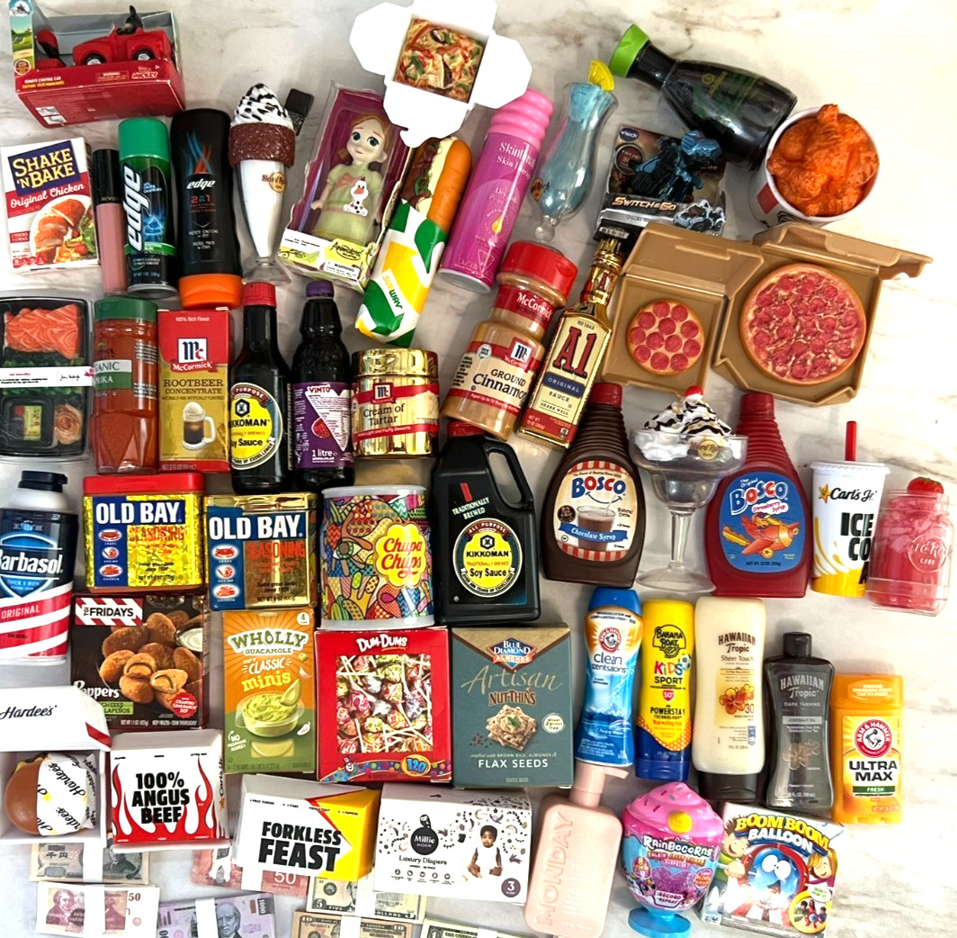 50 Zuru MINI BRANDS Mixed Lot FOOD TOYS BEAUTY CLEANING FOODIE As Shown NO DUPS