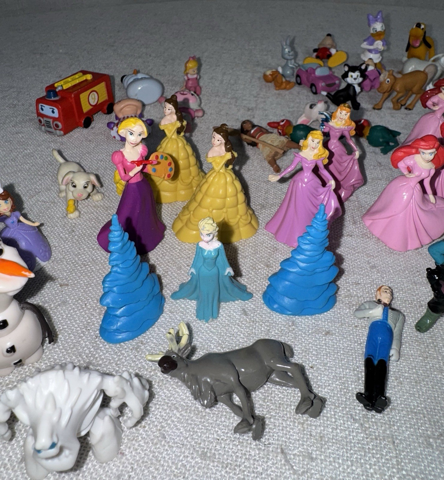 DISNEY Princess Miniature Tiny Figurine Cake Toppers Figures Mickey Lot 61 PVC