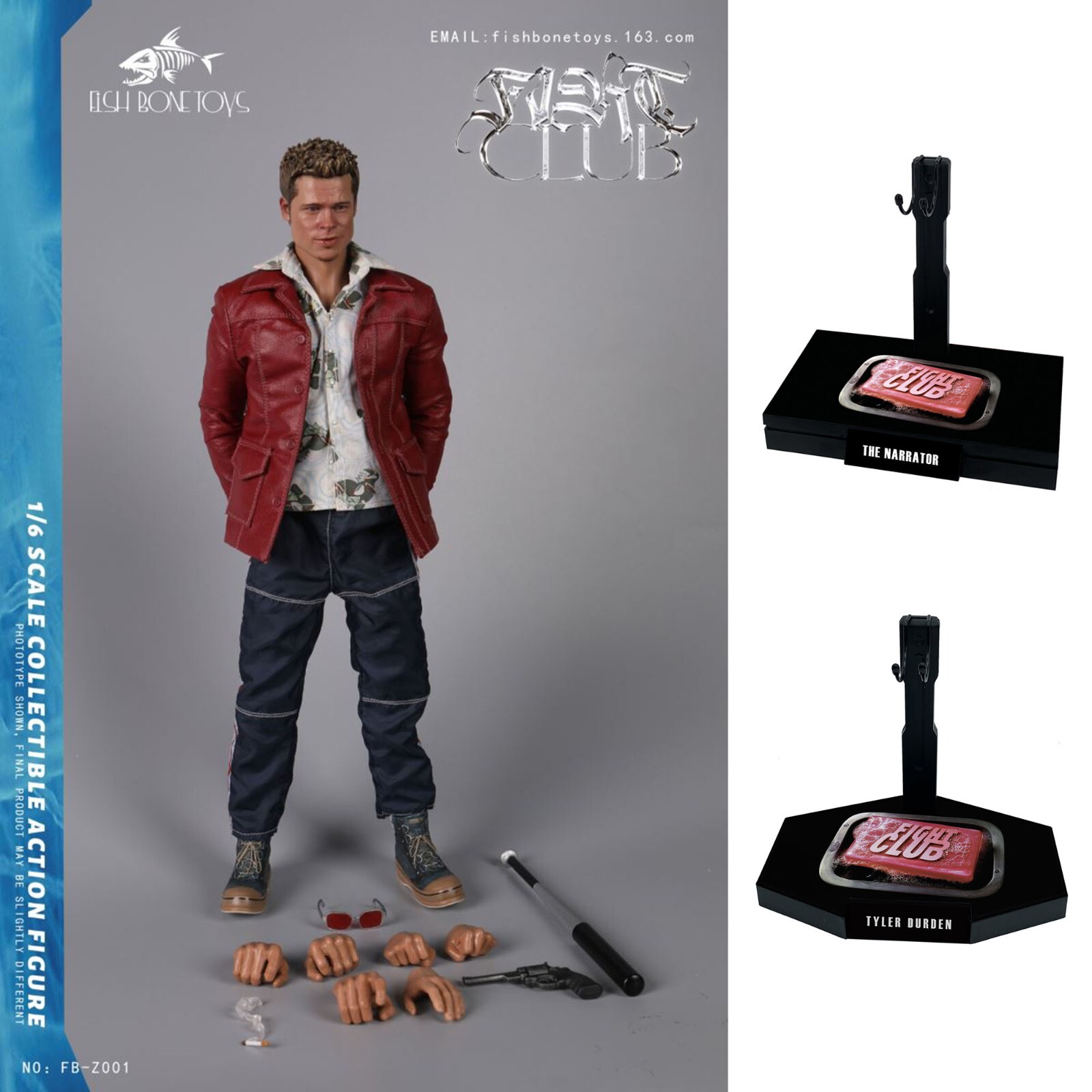 1/6 Scale Action Figure Display Stand Fight Club Customize