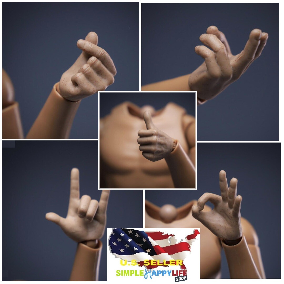 1/6 Fingers Hands Type A for 12&Prime; Male Figure ZC Phicen worldbox Hot Toys ❶USA❶
