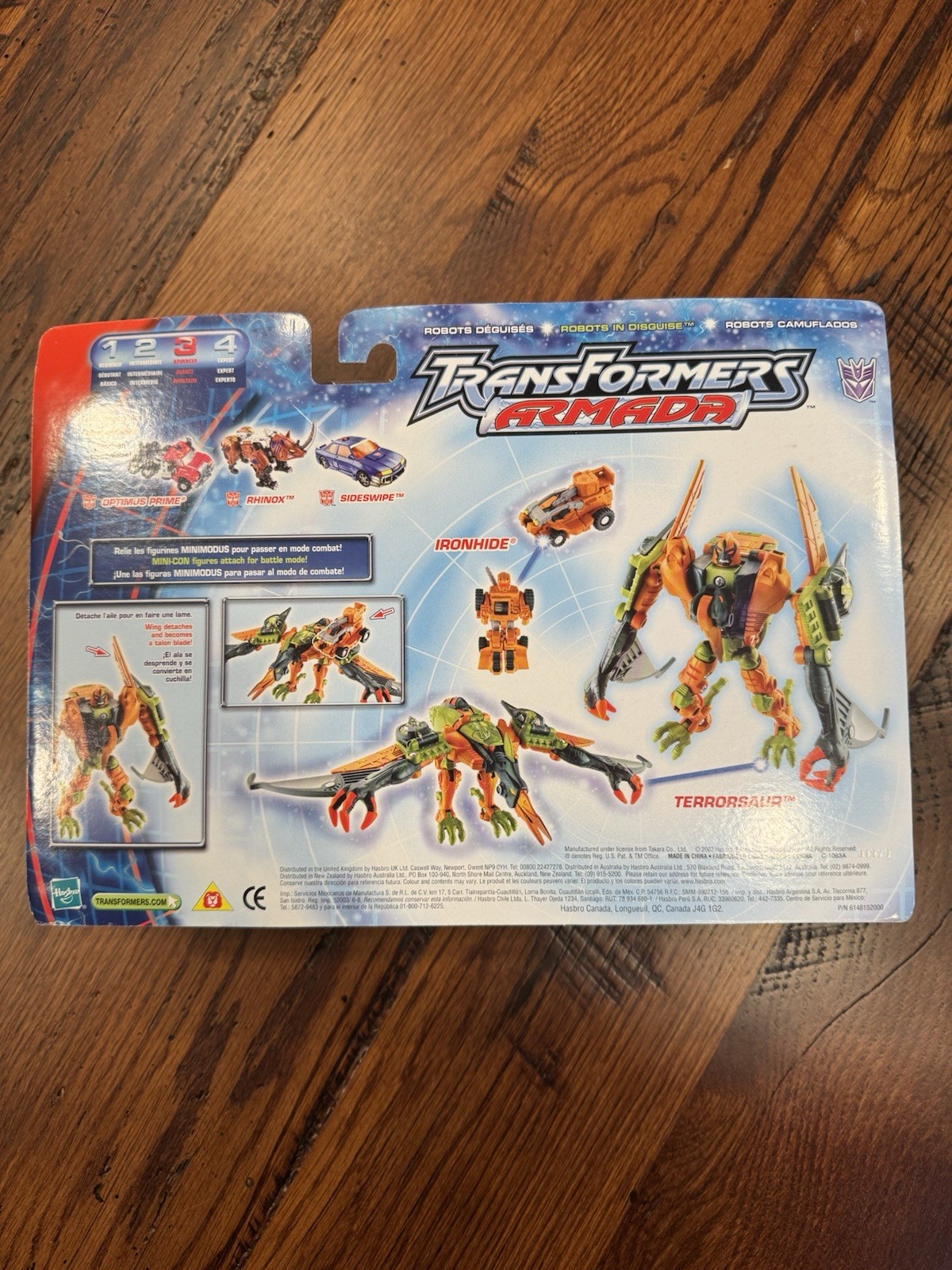 Transformers Armada Terrorsaur With Ironhide Mini-Con,2002 Mint Factory Sealed