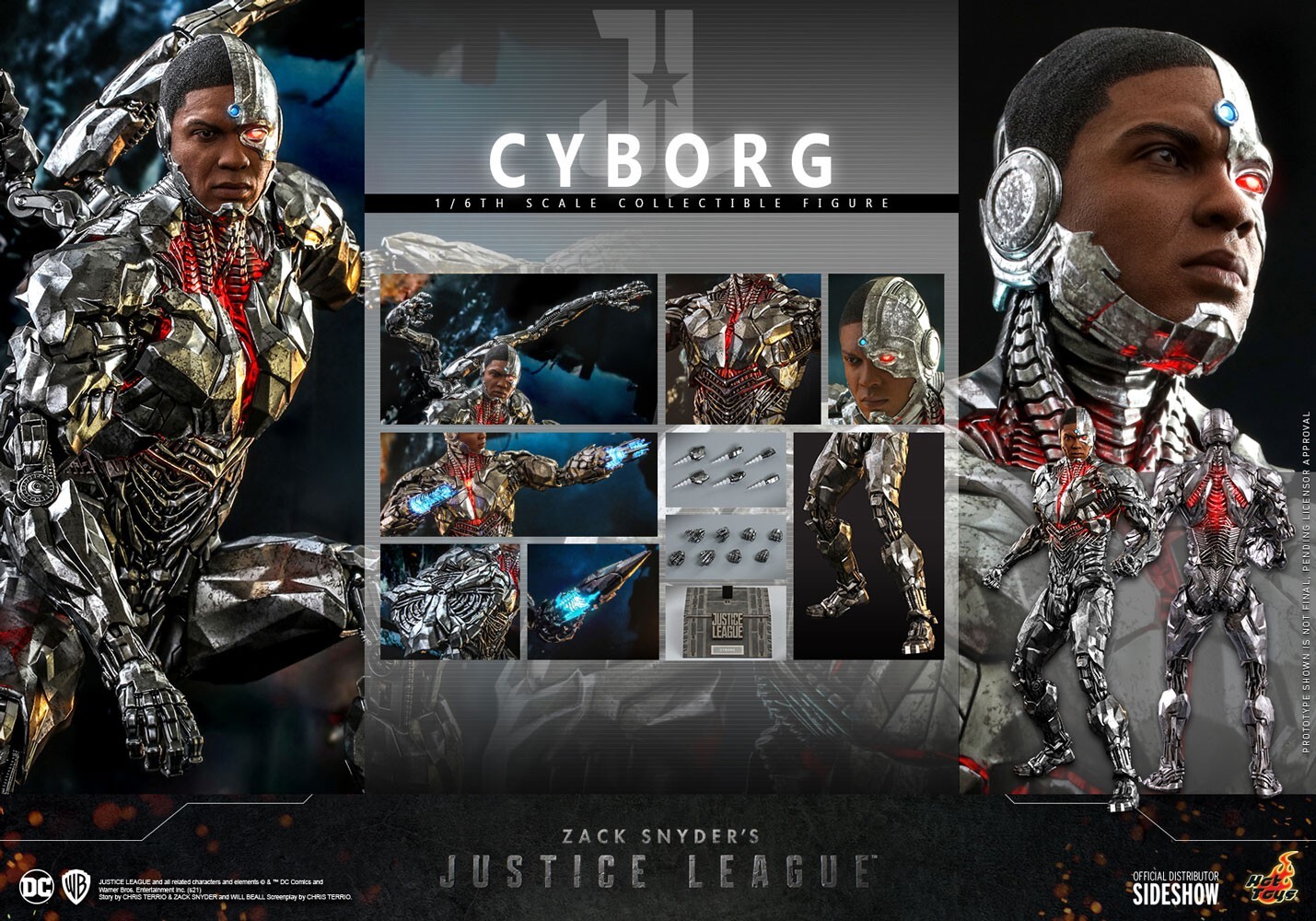 Hot Toys Cyborg 1:6 Scale Figure Zack Snyder&rsquo;s Justice League Ray Fisher TMS057