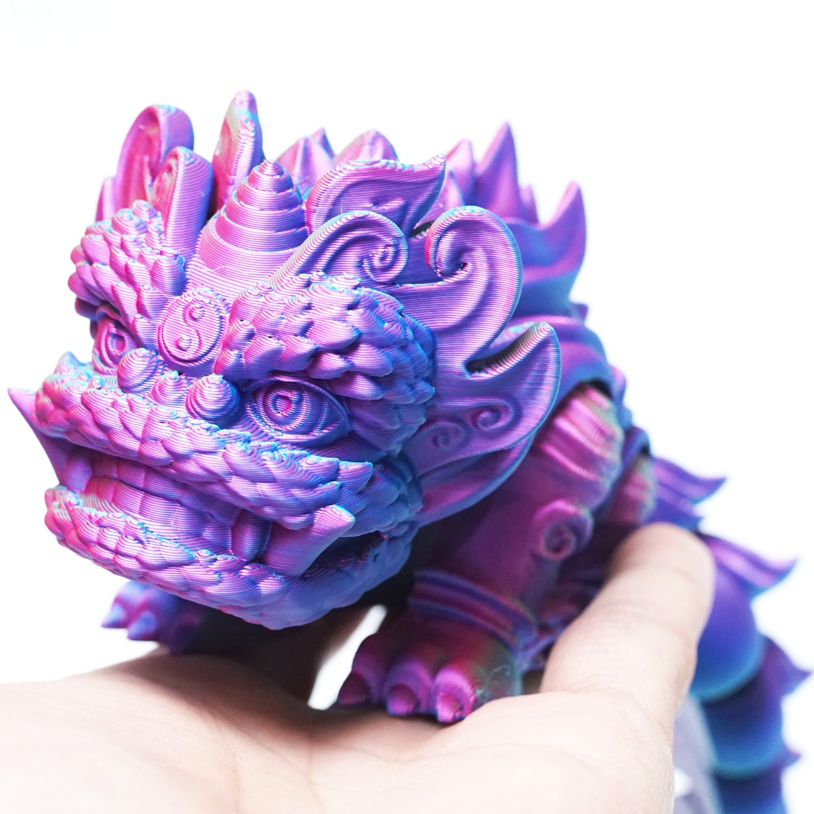 3D Printed Lion Dance Model,Articulated Animals Figure,Fidget Toys Home Decor