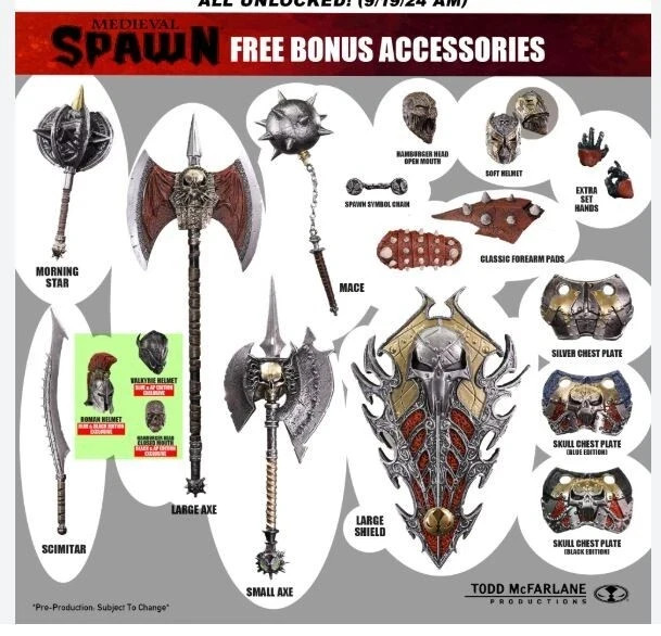 MCFARLANE MEDIEVAL SPAWN KICKSTARTER – 3PK – 04206 – NIB – STANDARD EDITION
