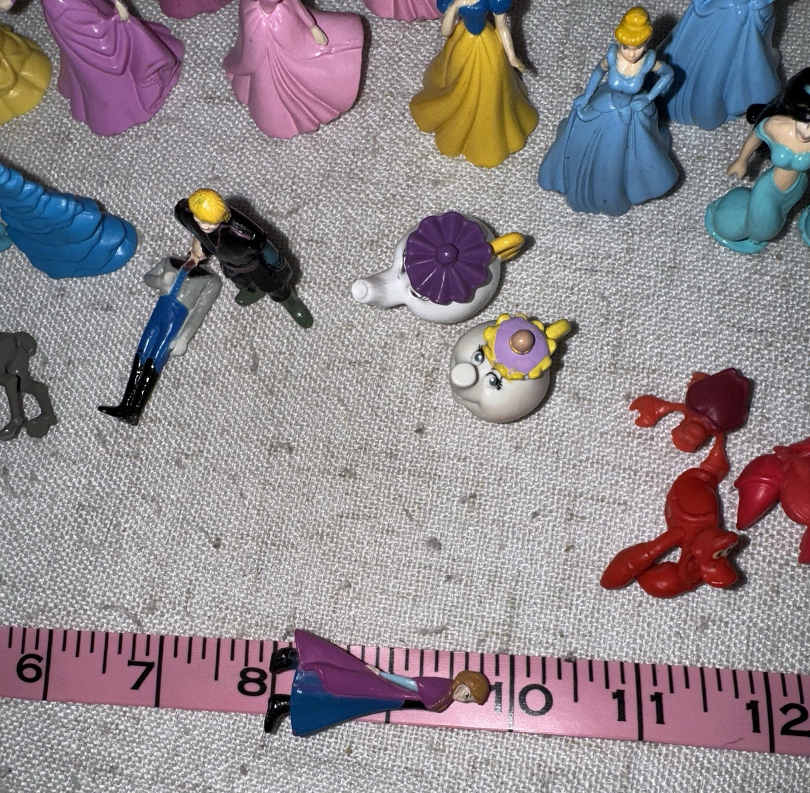DISNEY Princess Miniature Tiny Figurine Cake Toppers Figures Mickey Lot 61 PVC